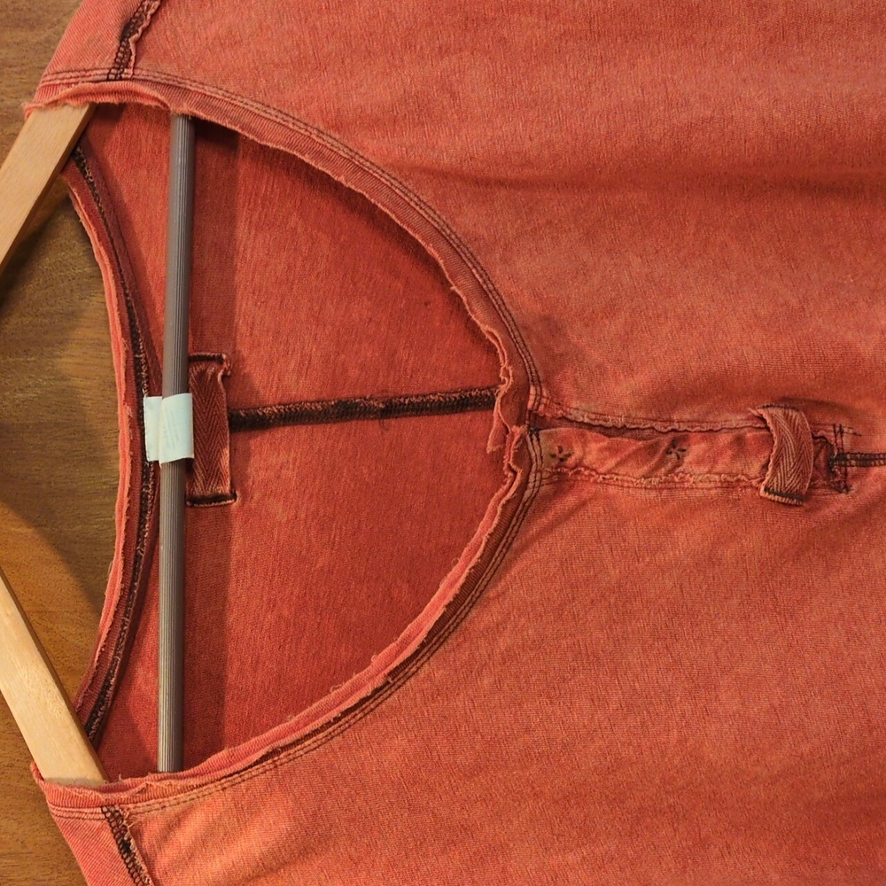 Free People First Base Henley In Copper Size S - Picture 3 of 10